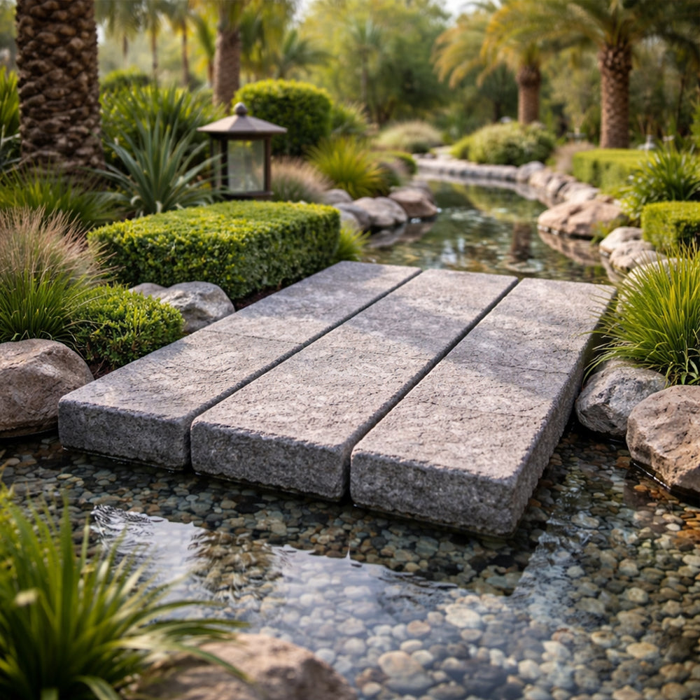 قطعة واحدة تصميم جسر حجري لديكور المناظر الطبيعية (العناصر الأخرى غير مرفقة)