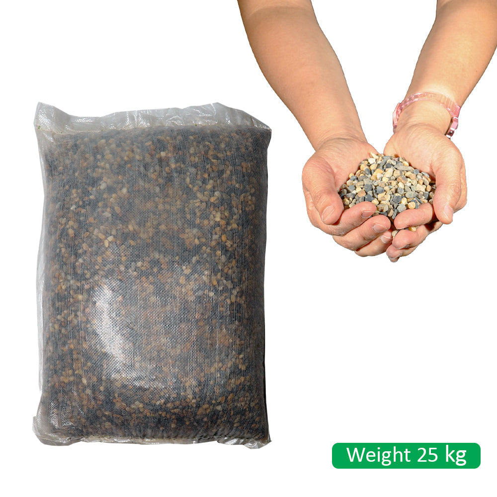 أحجار زخرفية بألوان مختلطة