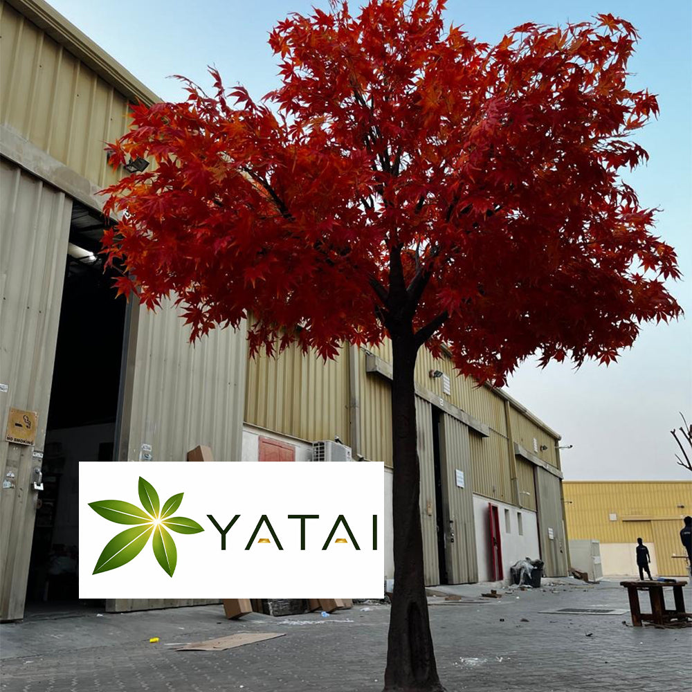 Artificial Red Maple Tree – Large Decorative Autumn Tree  for display purposes only (non-sale)
