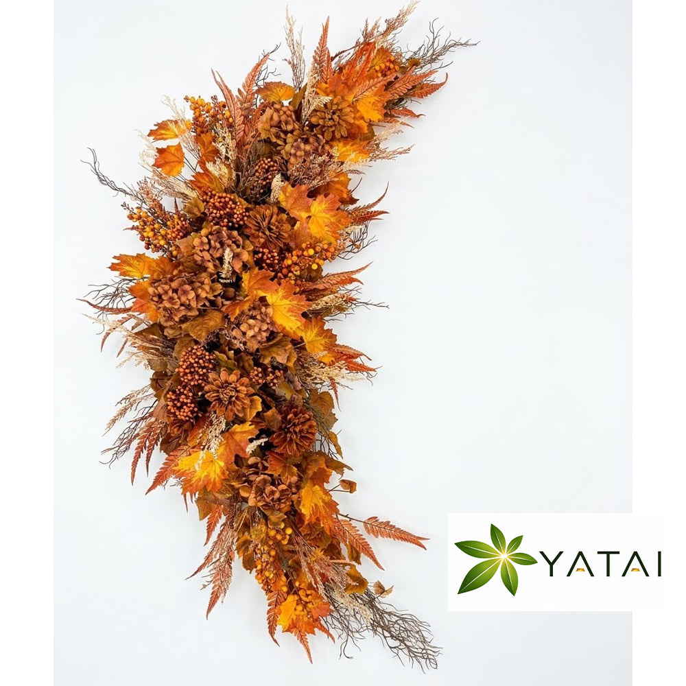Autumn Artificial Floral & Foliage Wall Arrangement for display purposes only (non-sale)