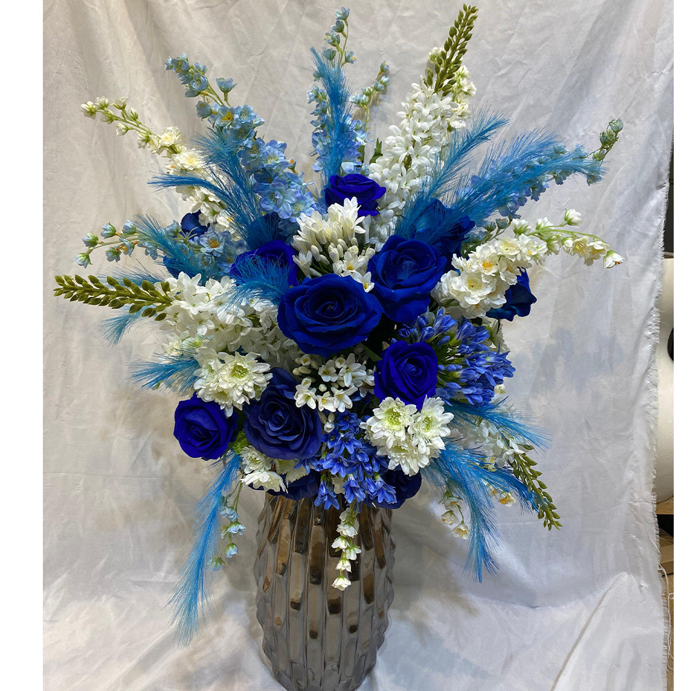 2 Pcs Blue Elegance in Bloom 💙✨