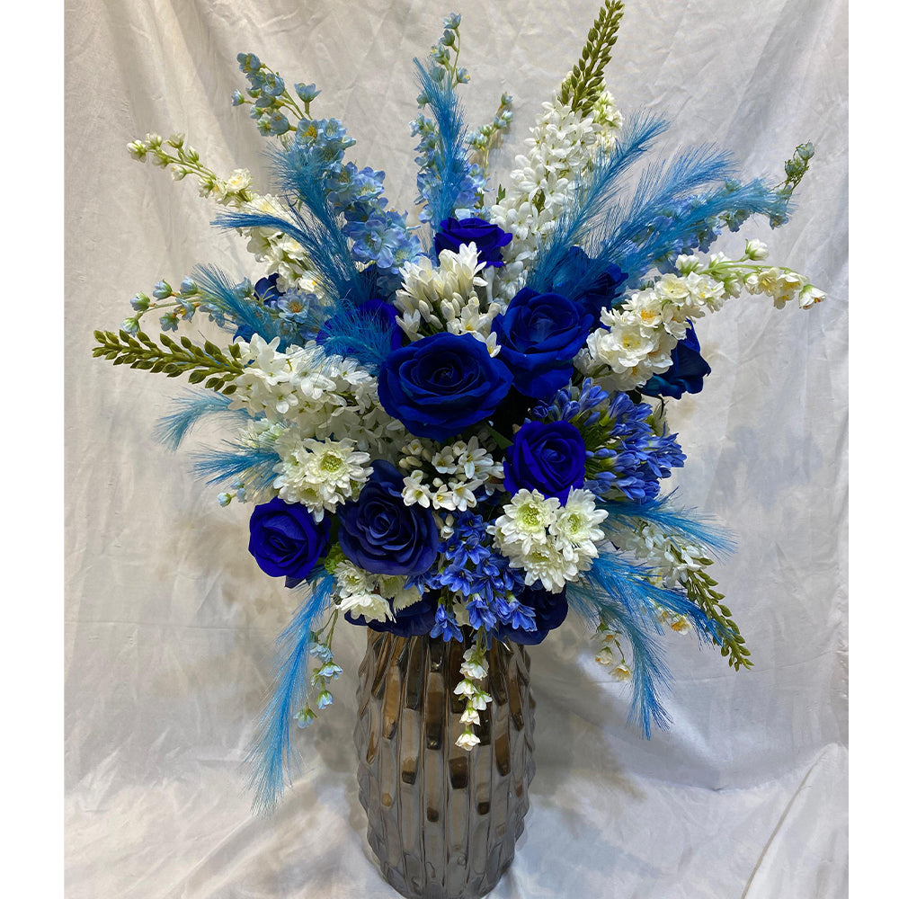 2 Pcs Blue Elegance in Bloom 💙✨