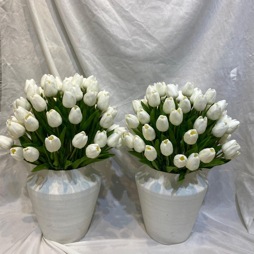 Elegant White Tulip Arrangement for display purposes only (non-sale)