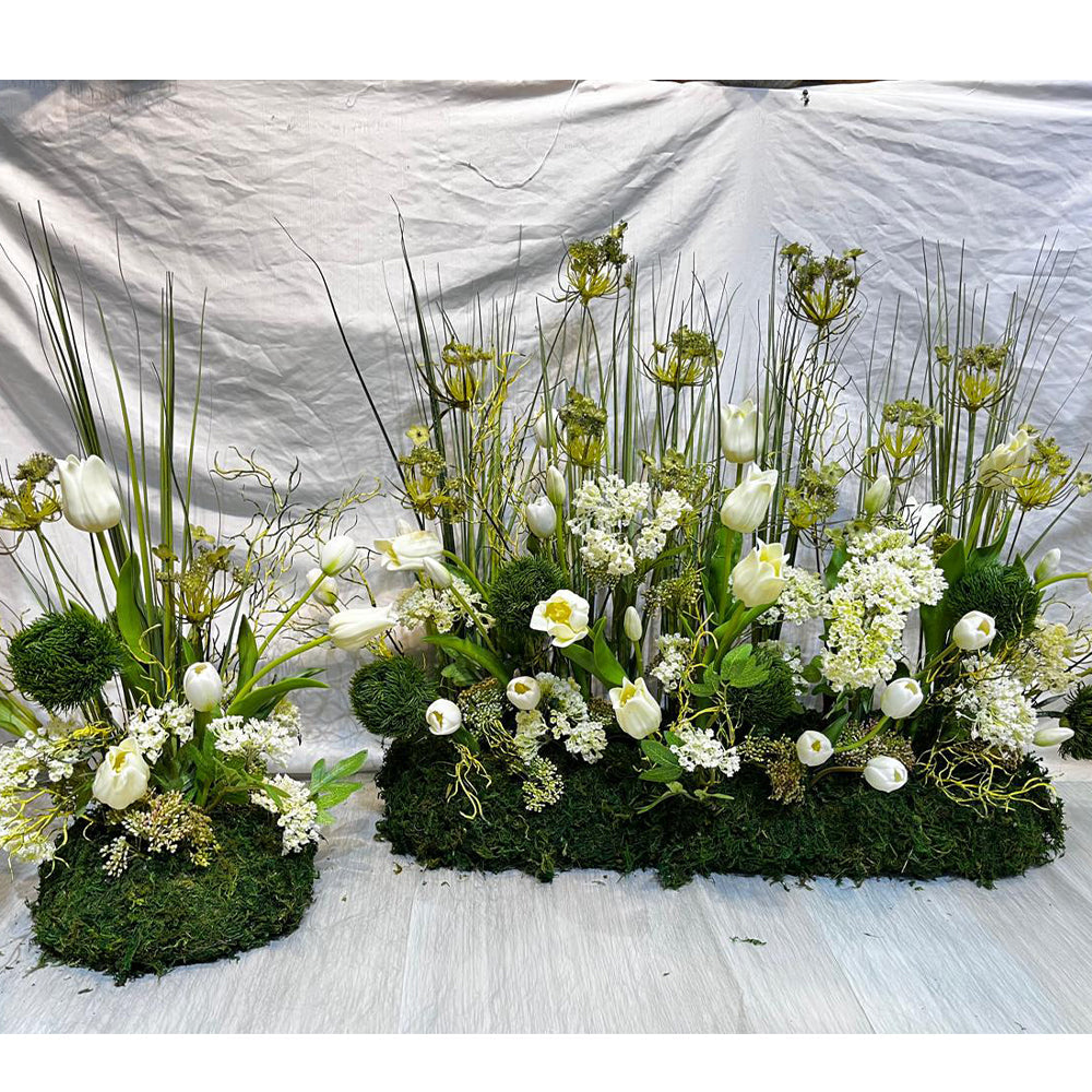 Elegant White Tulip Floral Arrangement Collection for display purposes only (non-sale)