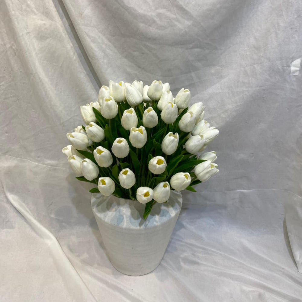 Elegant White Tulip Arrangement for display purposes only (non-sale)