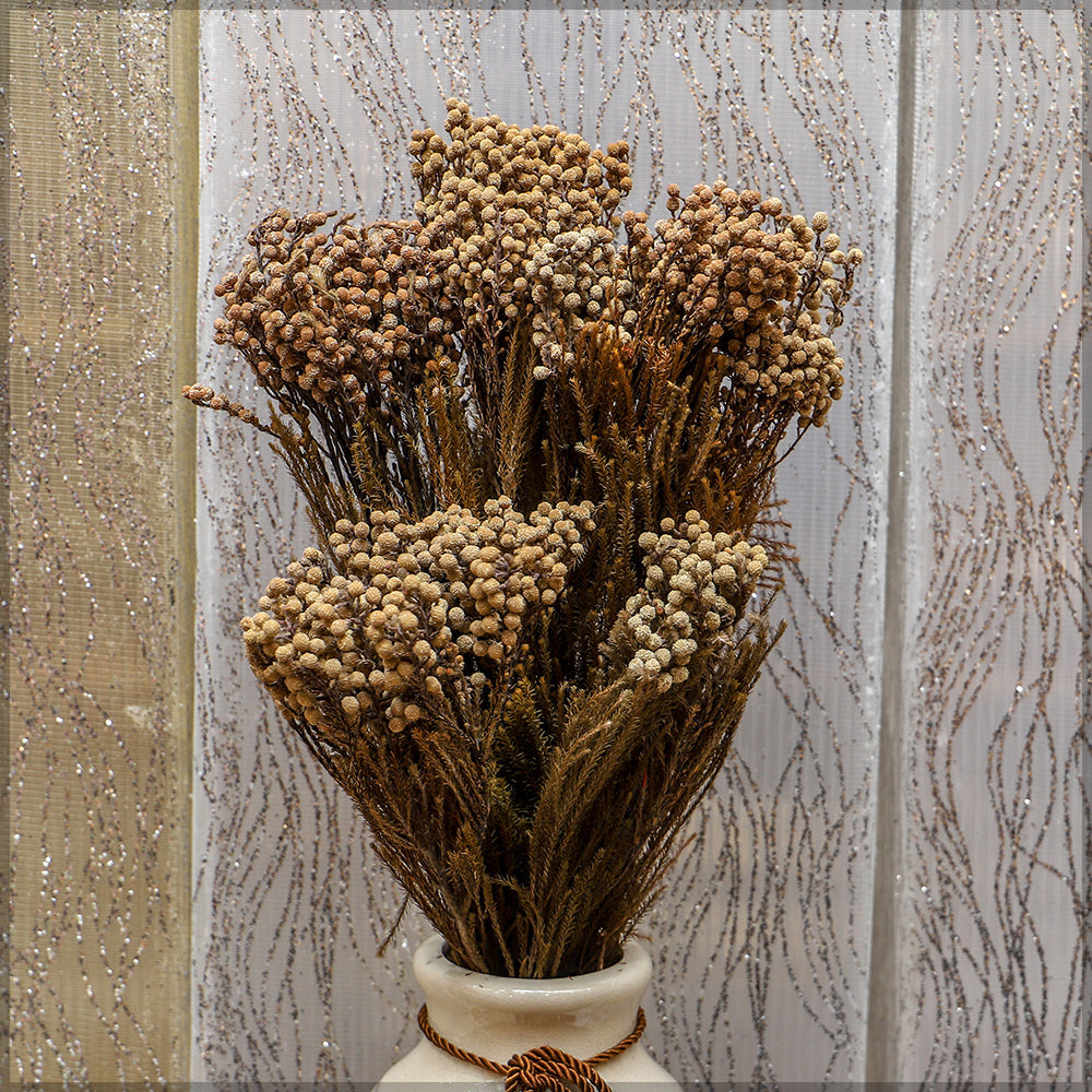 باقة واحدة من الزهور المجففة المحفوظة (بدون مزهرية)