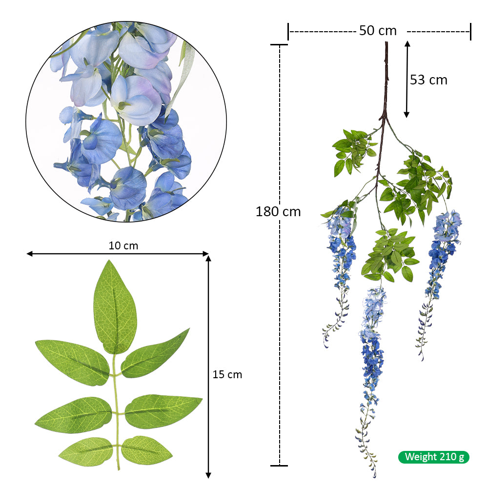 Artificial Wisteria Flowers  1 Piece