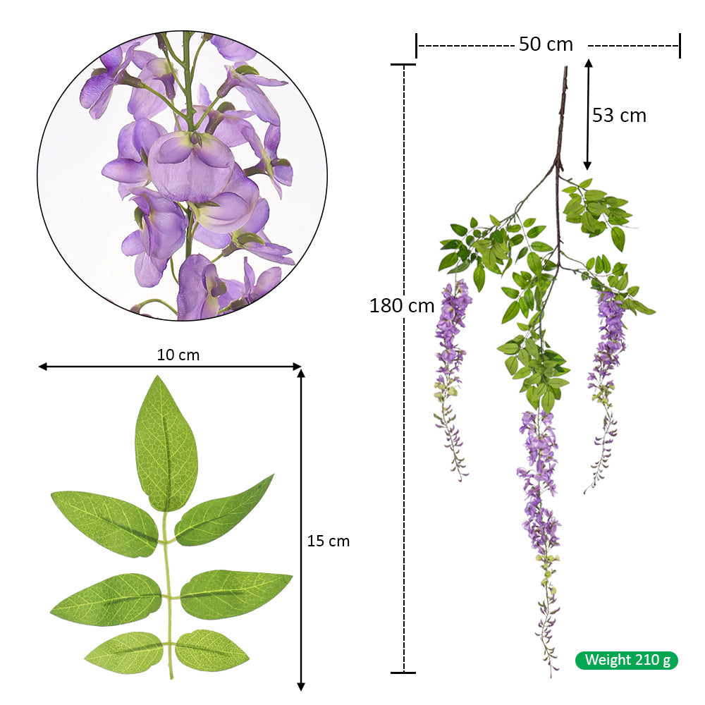 Artificial Wisteria Flowers  1 Piece