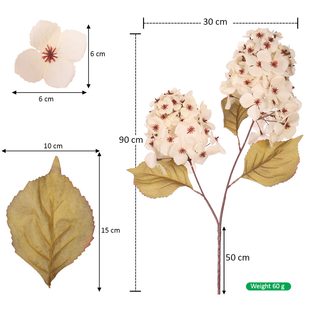 Single Stem  Hydrangea Flower without Vase