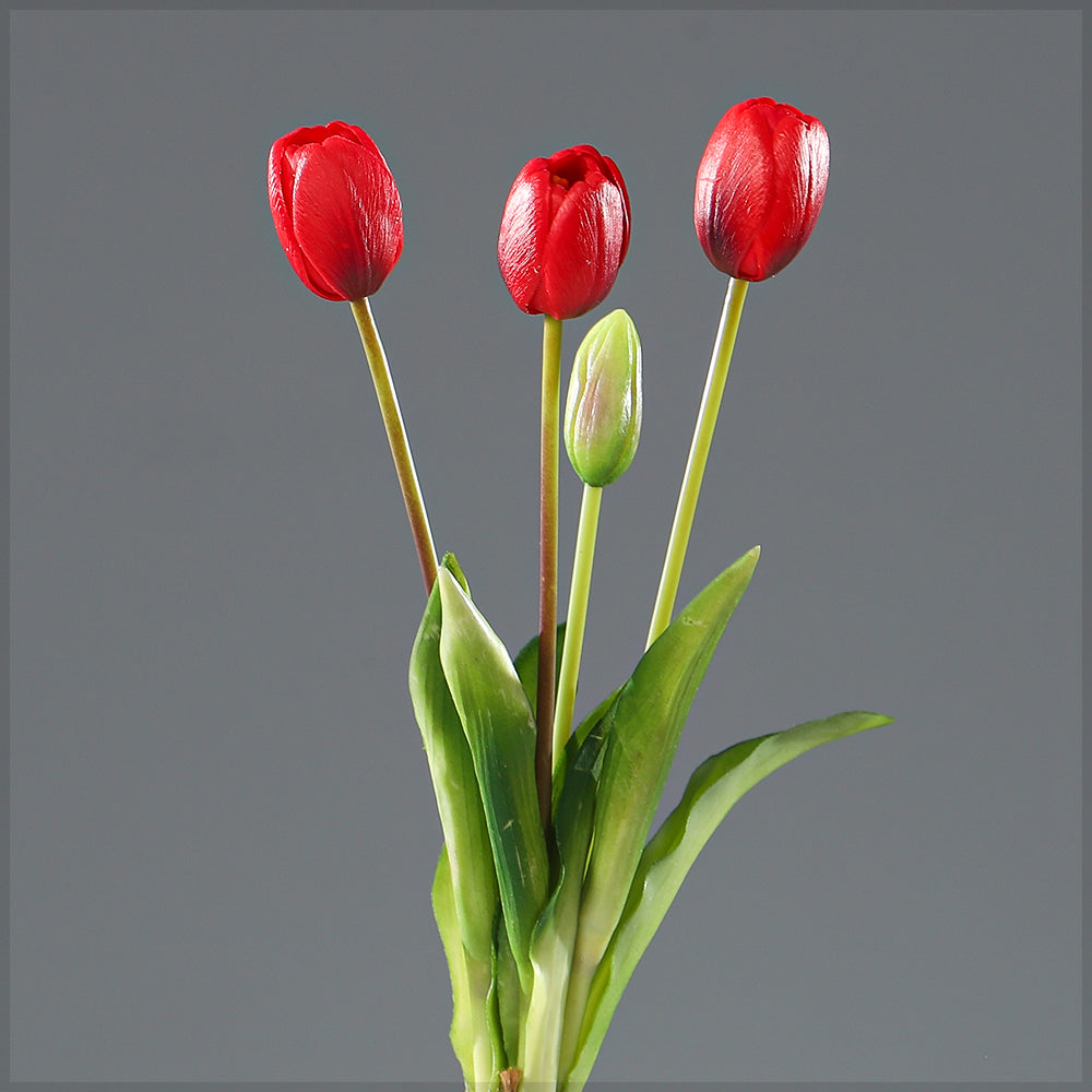 Bunch of 4 Artifical Tulips