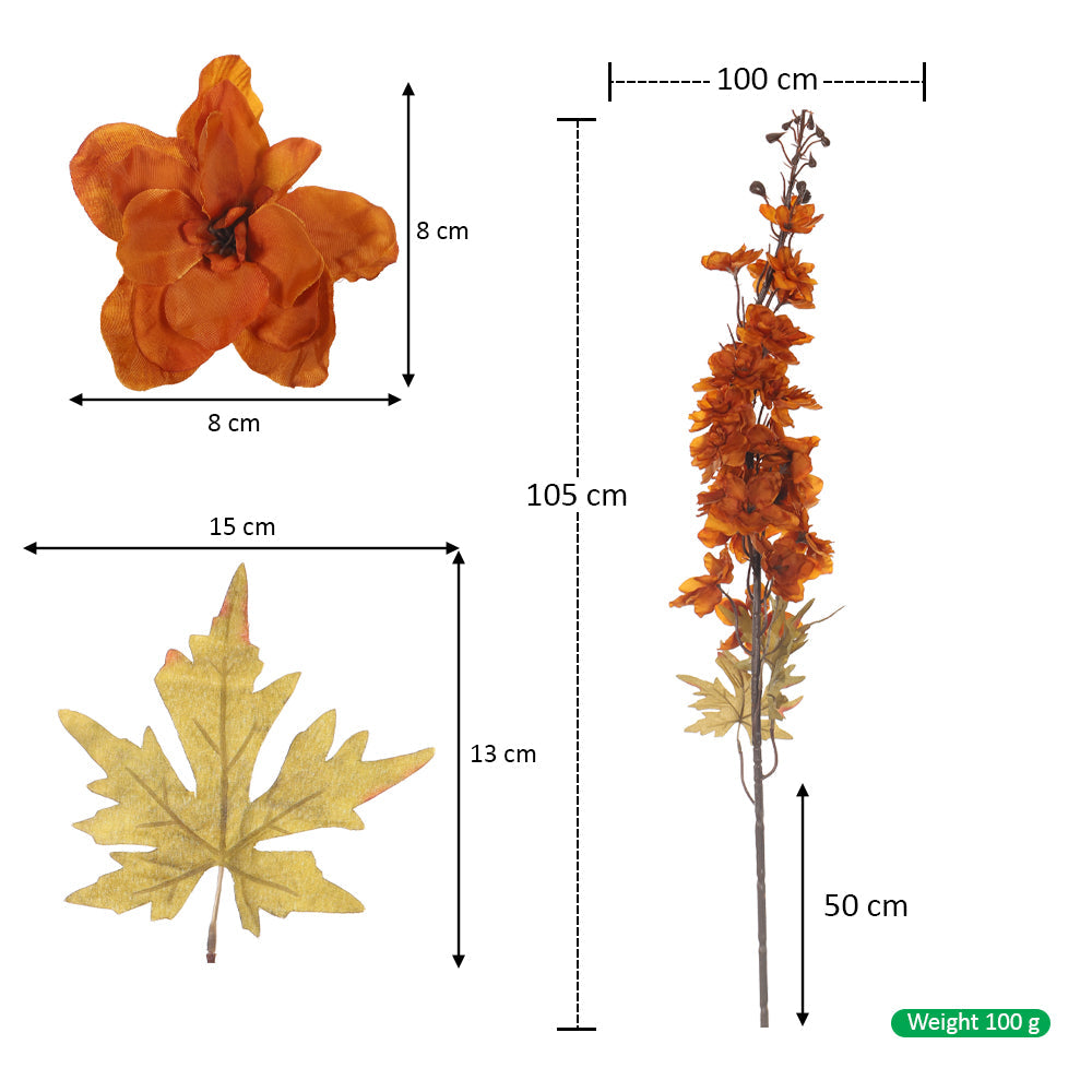 Single Stem Artificial  Delphinium Flower  without Vase