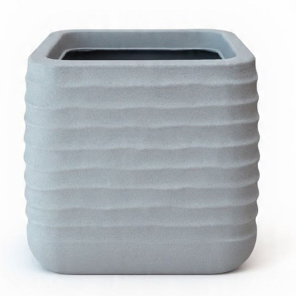 Modern Square Ripple Plastic Planter