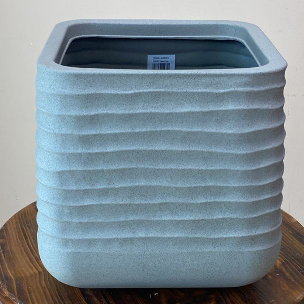 Modern Square Ripple Plastic Planter