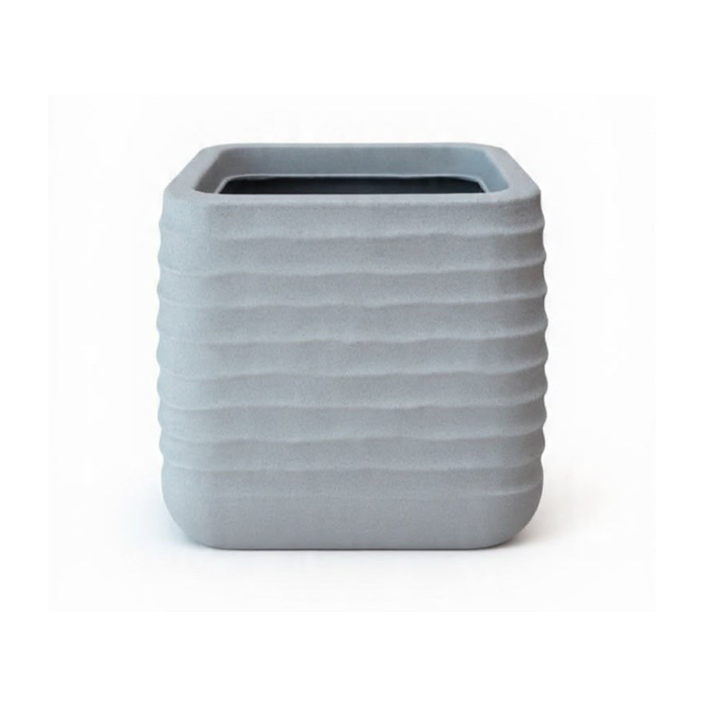 Modern Square Ripple Plastic Planter
