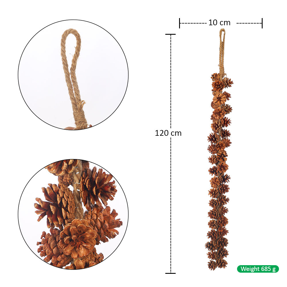 Natural Pinecone Hanging Garland