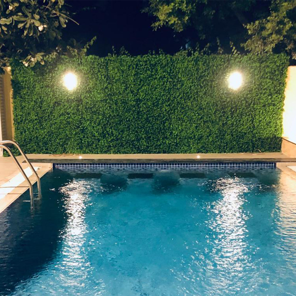 ديكور جداري بالعشب لأحواض السباحة للعرض فقط (غير معروض للبيع)