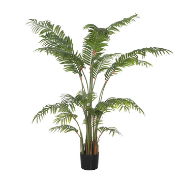 Artificial Areca Palm Tree – Realistic Faux Indoor Plant (with black nursery pot)