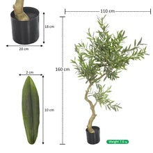 Faux Olive Tree 160cm (with black nursery pot)