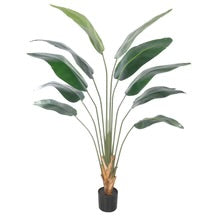 Artificial Bird of Paradise Plant in Black Pot