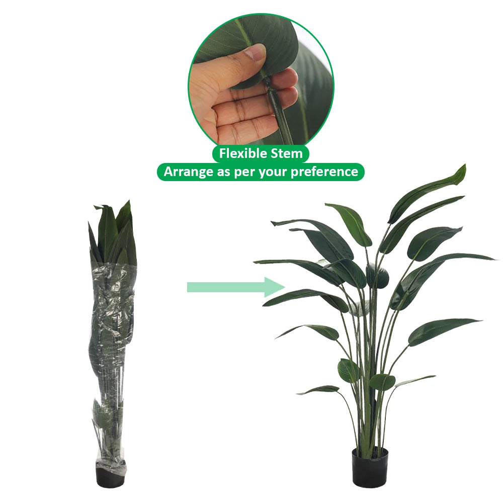Artificial Birds of Paradise Plant(with black nursery pot