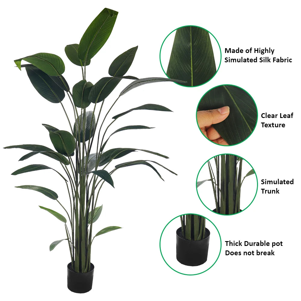 Artificial Birds of Paradise Plant(with black nursery pot