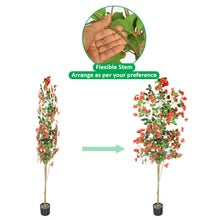 Artificial Bougainvillea Tree 220cm Tall(with black nursery pot)