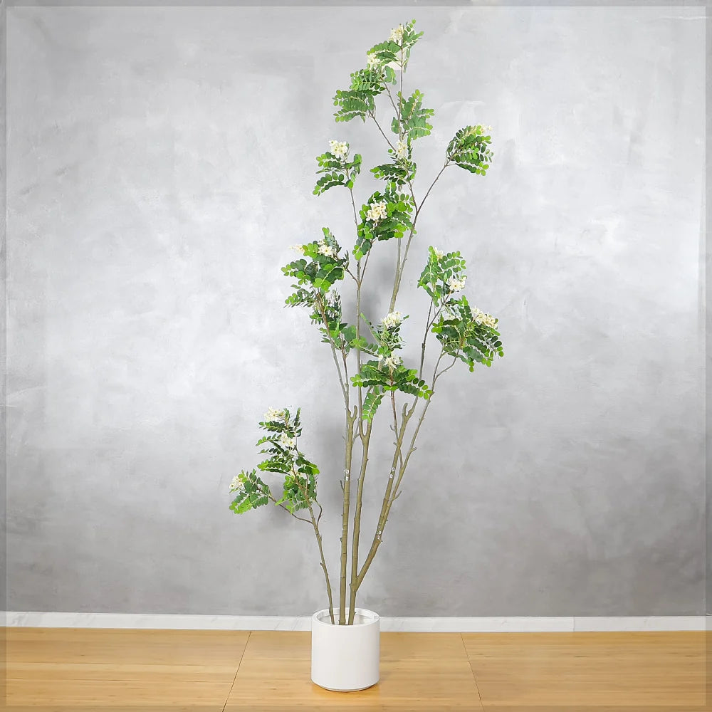 Artificial Locust Tree 260cm Tall(with black nursery pot)