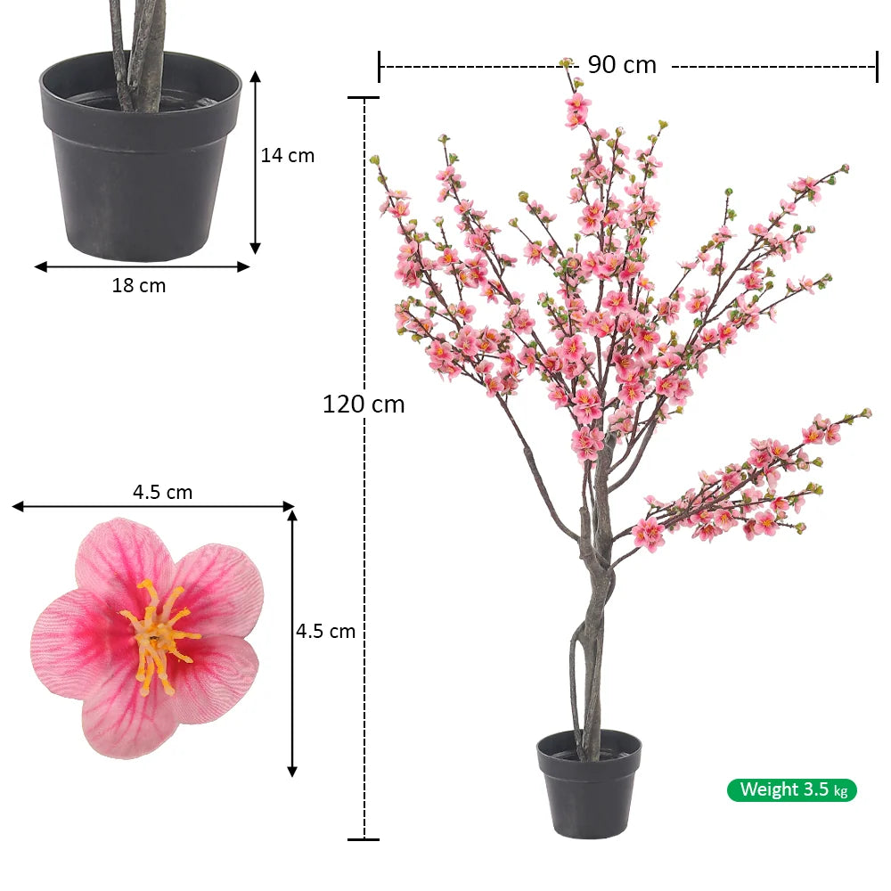Cherry Blossom Artificial Tree(with black nursery pot)