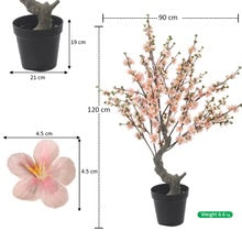 Realistic Artificial Cherry Tree(with black nursery pot)