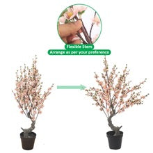 Realistic Artificial Cherry Tree(with black nursery pot)