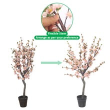 Faux Sakura Flower Tree(with black nursery pot)