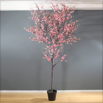 3D Flowers Artificial Cherry Blossom Tree in Black Pot
