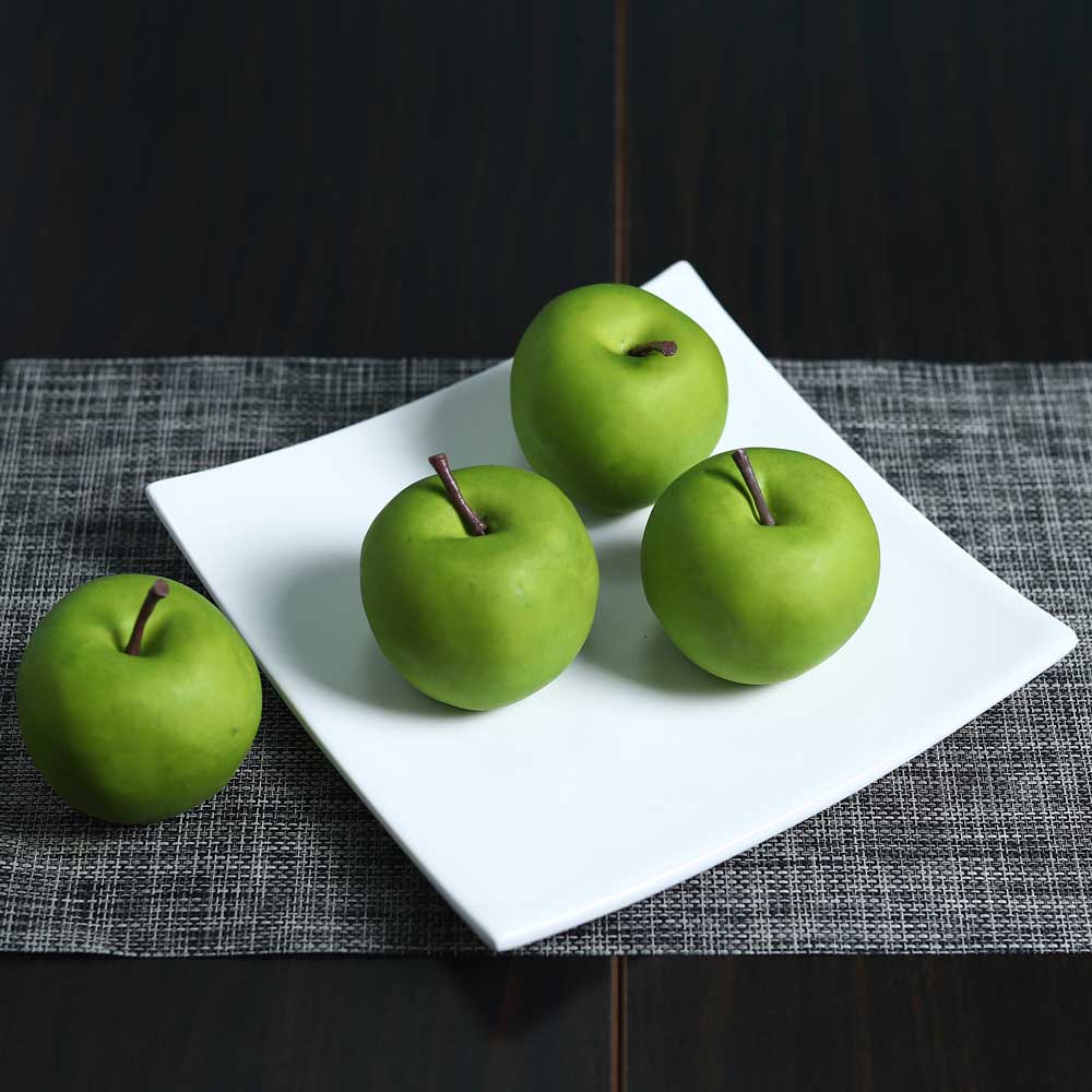 تفاحة زخرفية صناعية (قطعة واحدة)