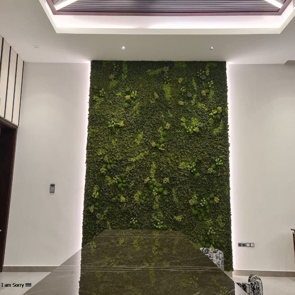 Office Fresh Moss Wall Arrangement  for display purposes only (non-sale)