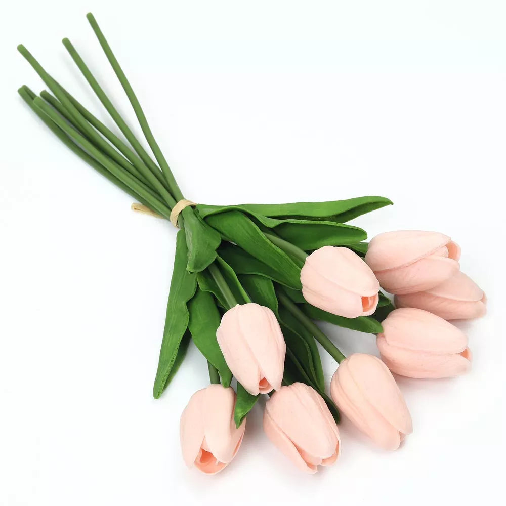 باقة واحدة من زهور التوليب الصناعية (بدون مزهرية)