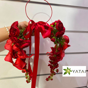 ❤️ Romantic Red Floral Heart Wreath for display purposes only (non-sale)