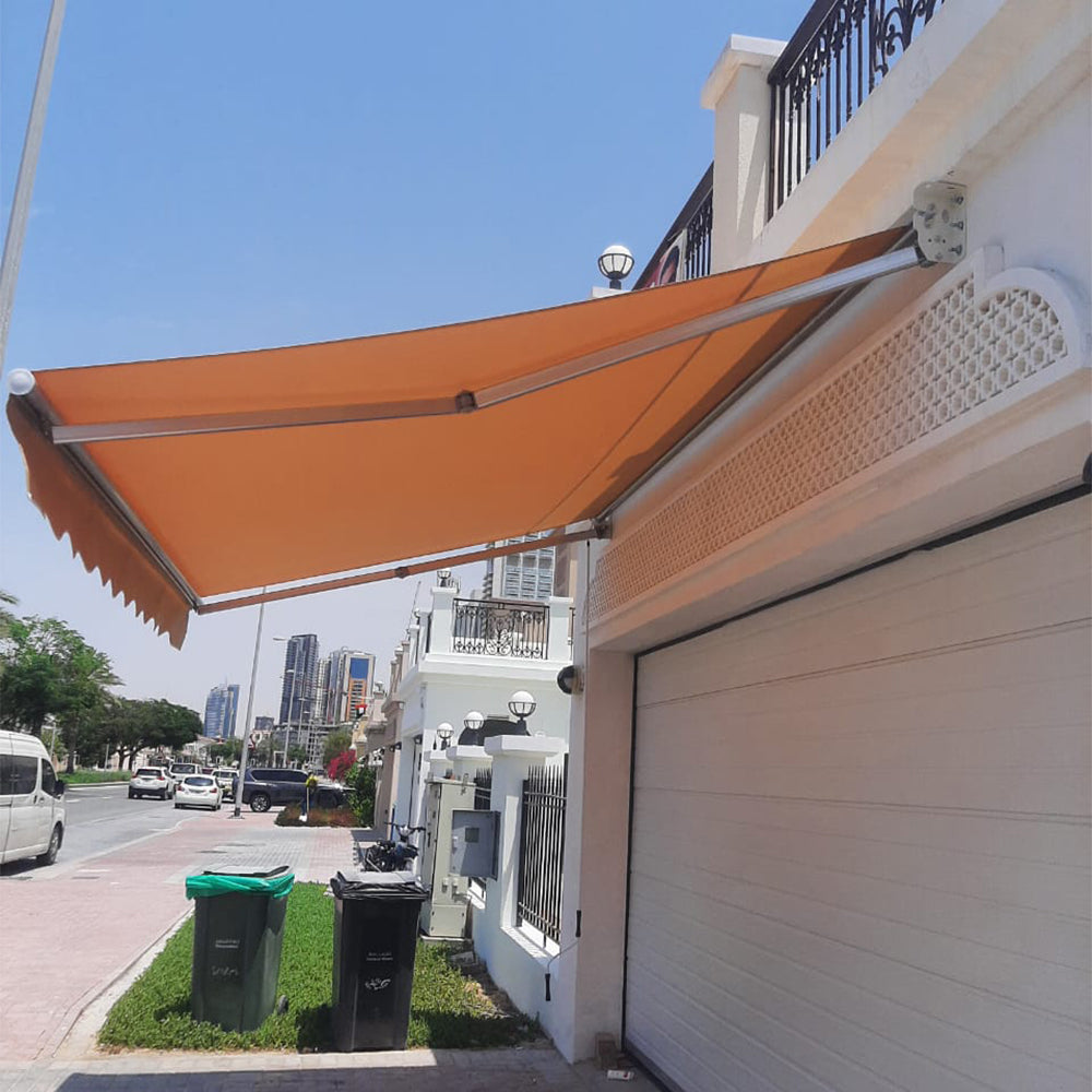 مظلة مأوى كاكي 4×2.5 متر مع التركيب