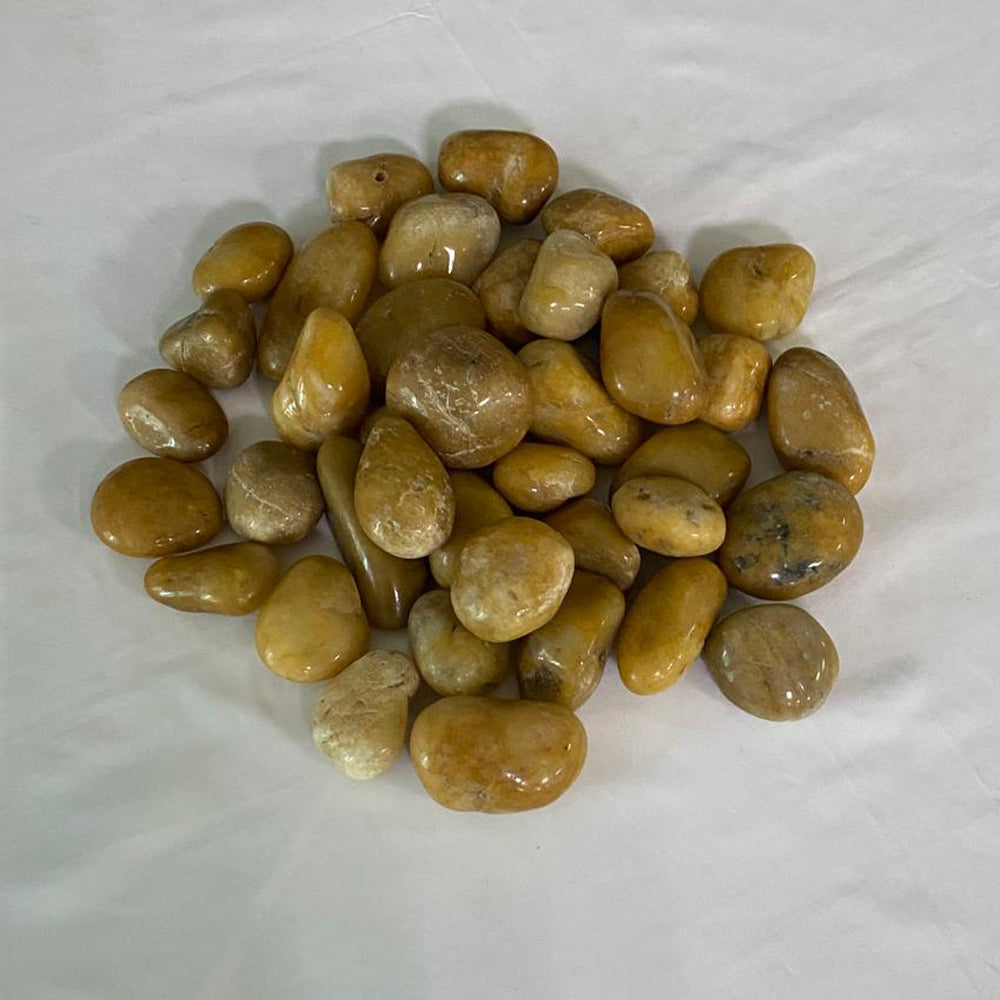 حصى أنهار ذهبي طبيعي (2-3 سم)