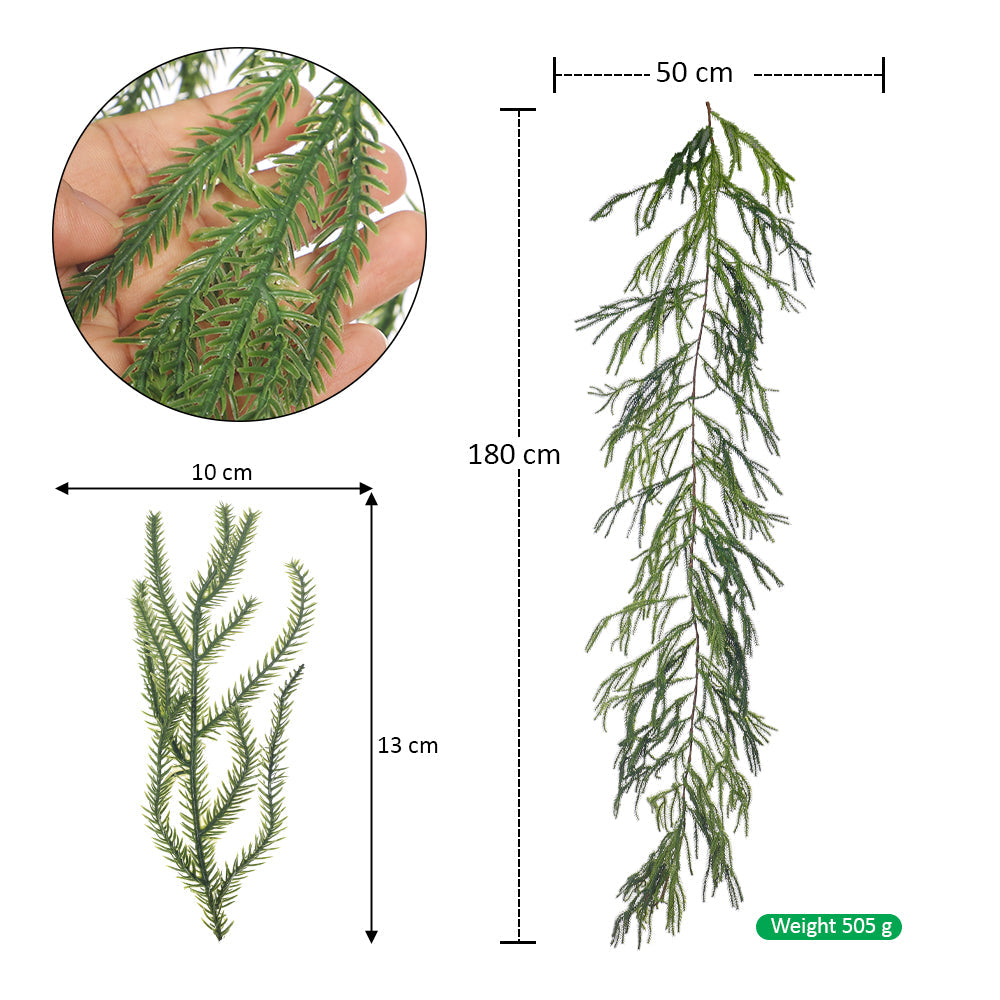 1Piece Norfolk Pine Garland For Decoration