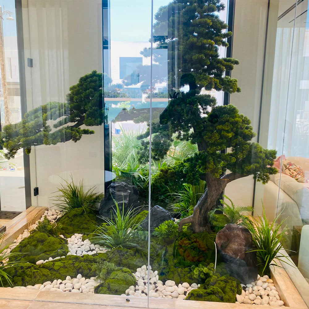 🌿 حوّل مساحتك بخضرة صناعية فاخرة للعرض فقط (غير معروض للبيع)