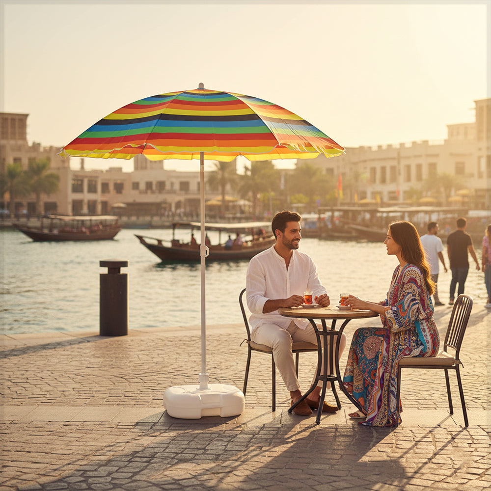 مظلة باحة/شاطئ خارجية صغيرة بدون قاعدة (المظلة فقط)