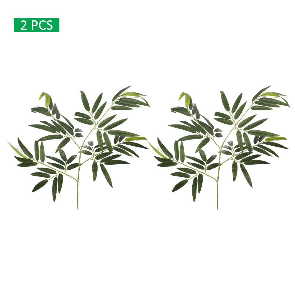 قطعتان من الخيزران الصناعي المقاوم للأشعة فوق البنفسجية (بدون مزهرية)
