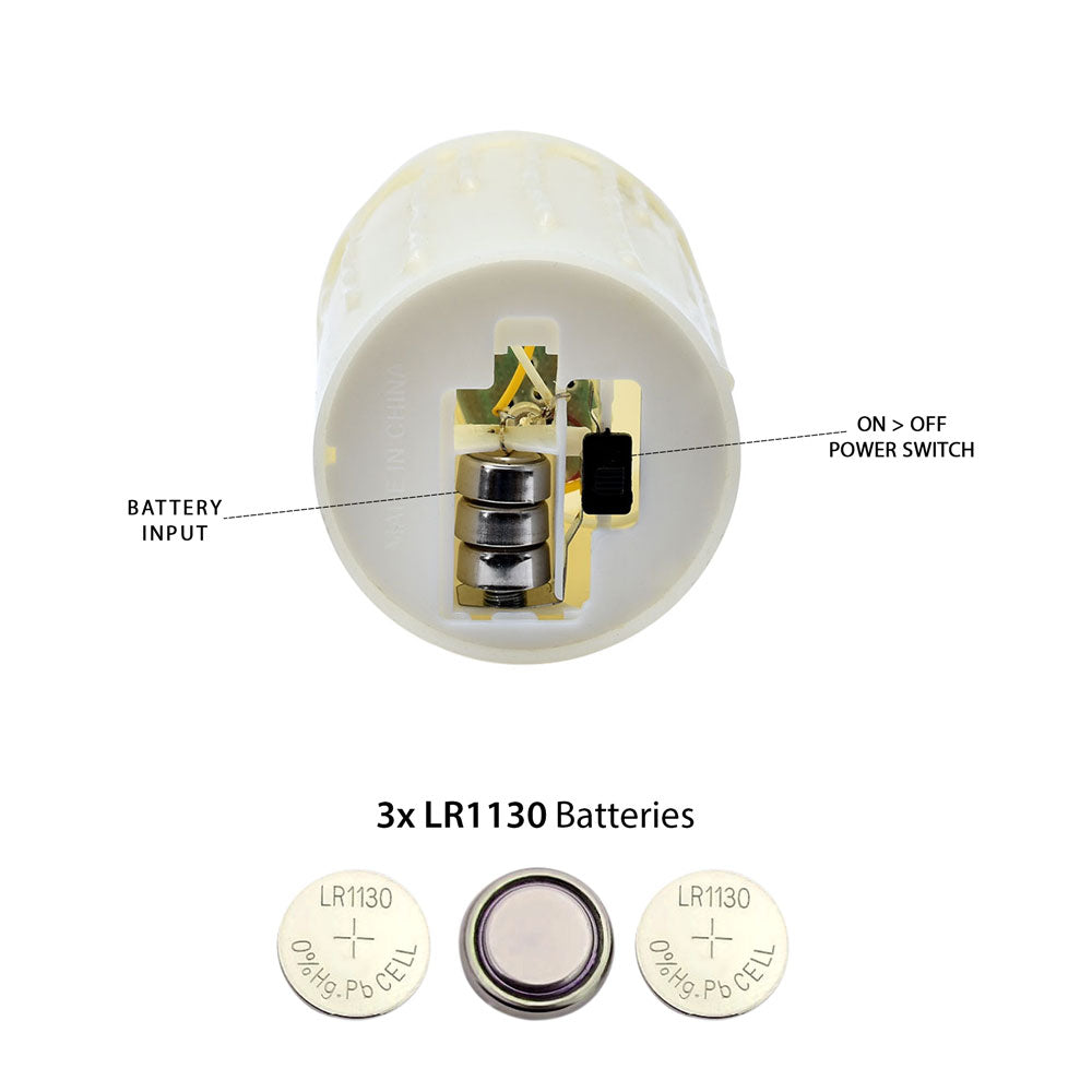 شمعة LED صغيرة بيضاء