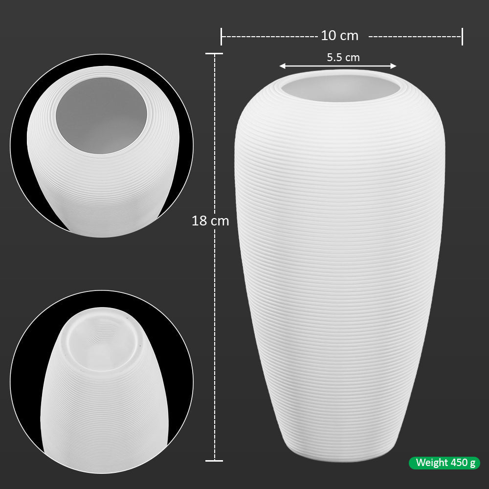 Contemporary White Textured Vase