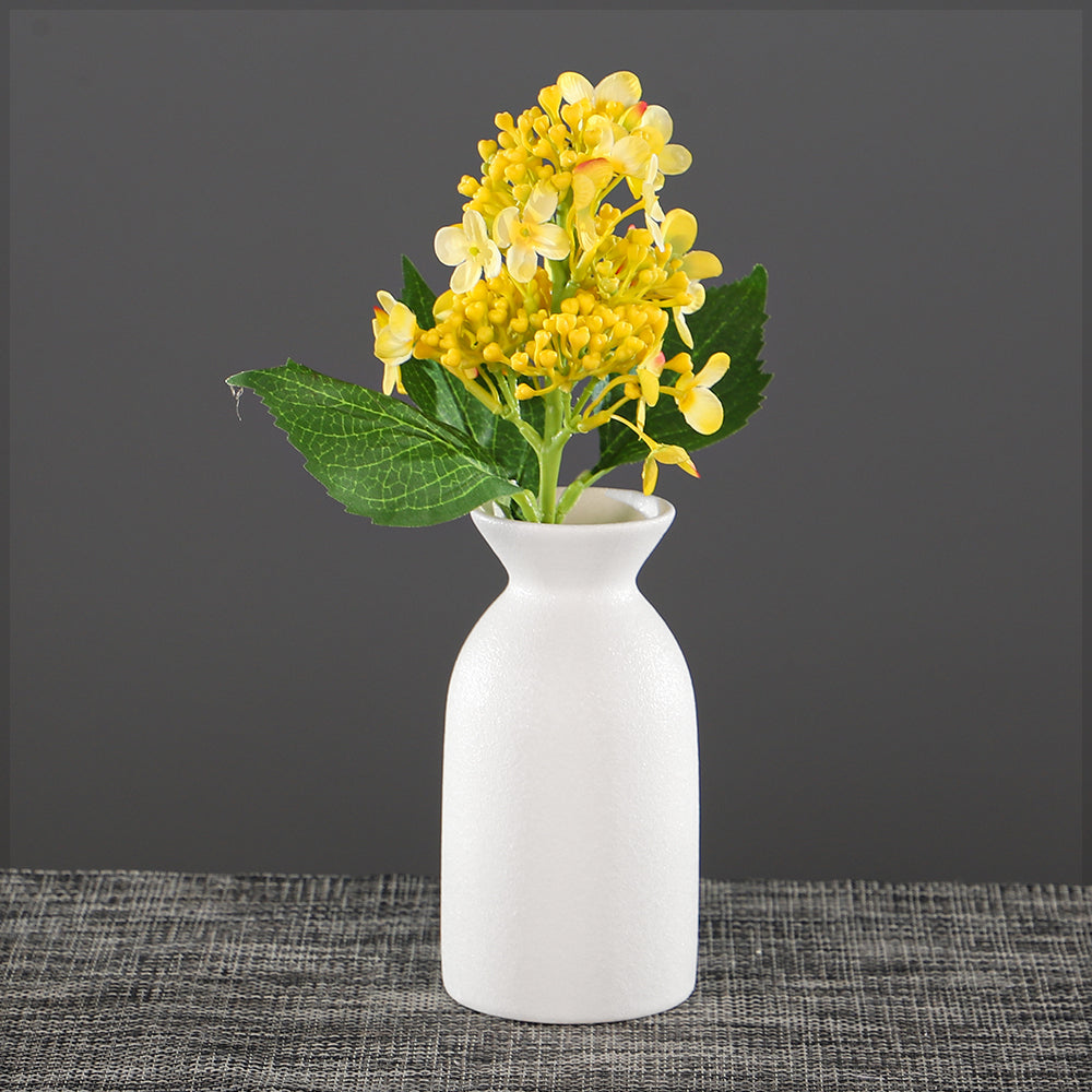 White Sake Bottle Shaped Ceramic Vase