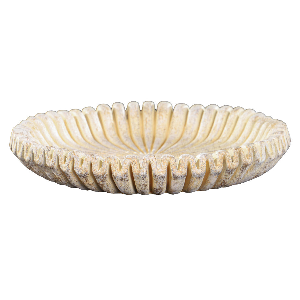 Rustic Fluted Decorative Cement Vase