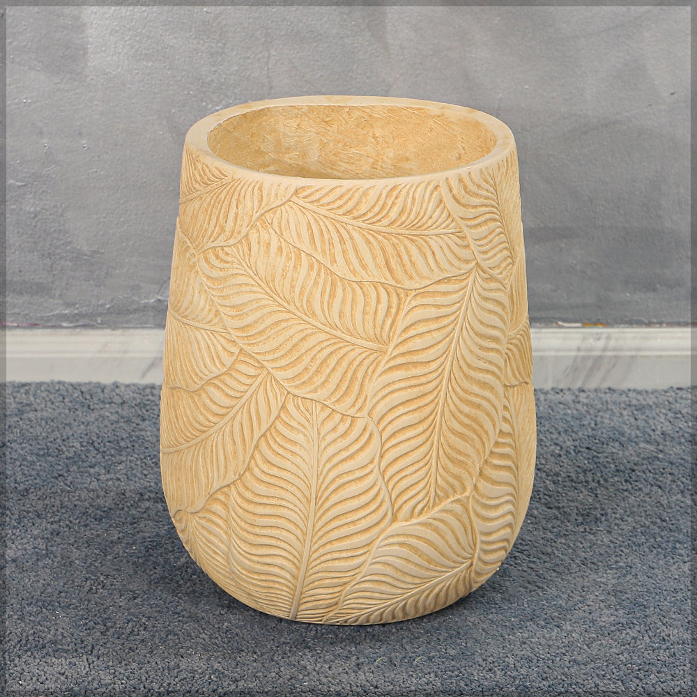 حوض زراعة خرساني بتصميم ورق الموز