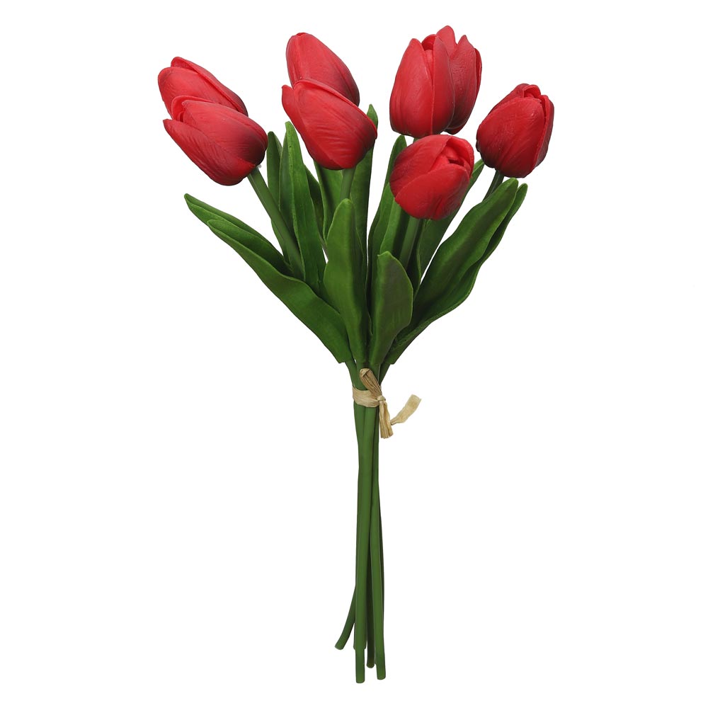 باقة واحدة من زهور التوليب الصناعية (بدون مزهرية)