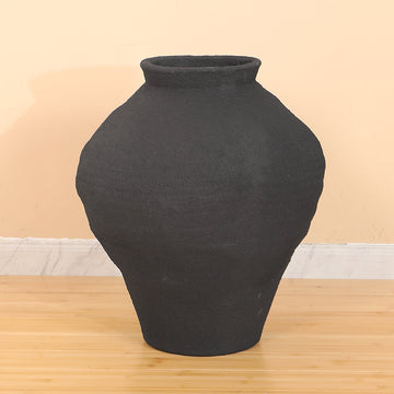 Black Textured Concrete  Vase