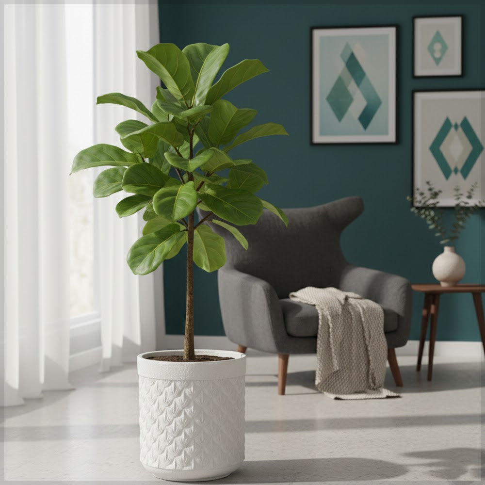 Embossed Ceramic Pot